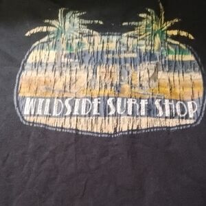 Men's Black Vintage XL Wildside Surf Shop Distressed Graphic Shirt Anvil Tag
